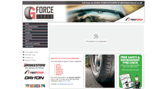 Desktop Screenshot of gforcetyres.co.uk